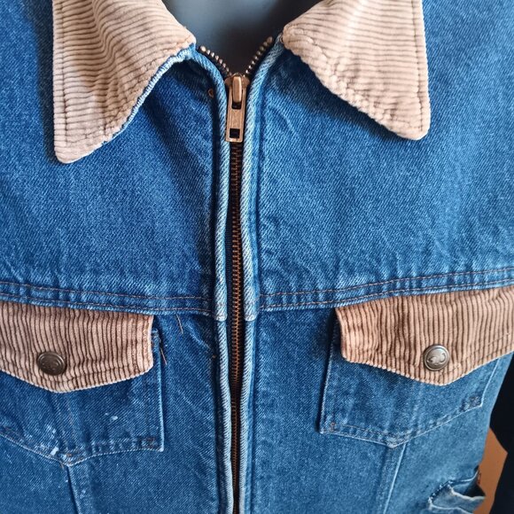 Vintage Men's Jacket XL Trucker Walls Blizzard-Pruf USA Blanket Lined Denim 80's - Picture 4 of 11